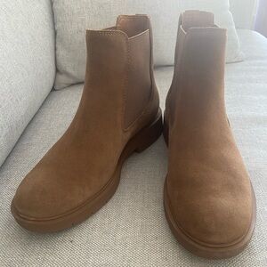 Geox Tan Suede Ankle Booties